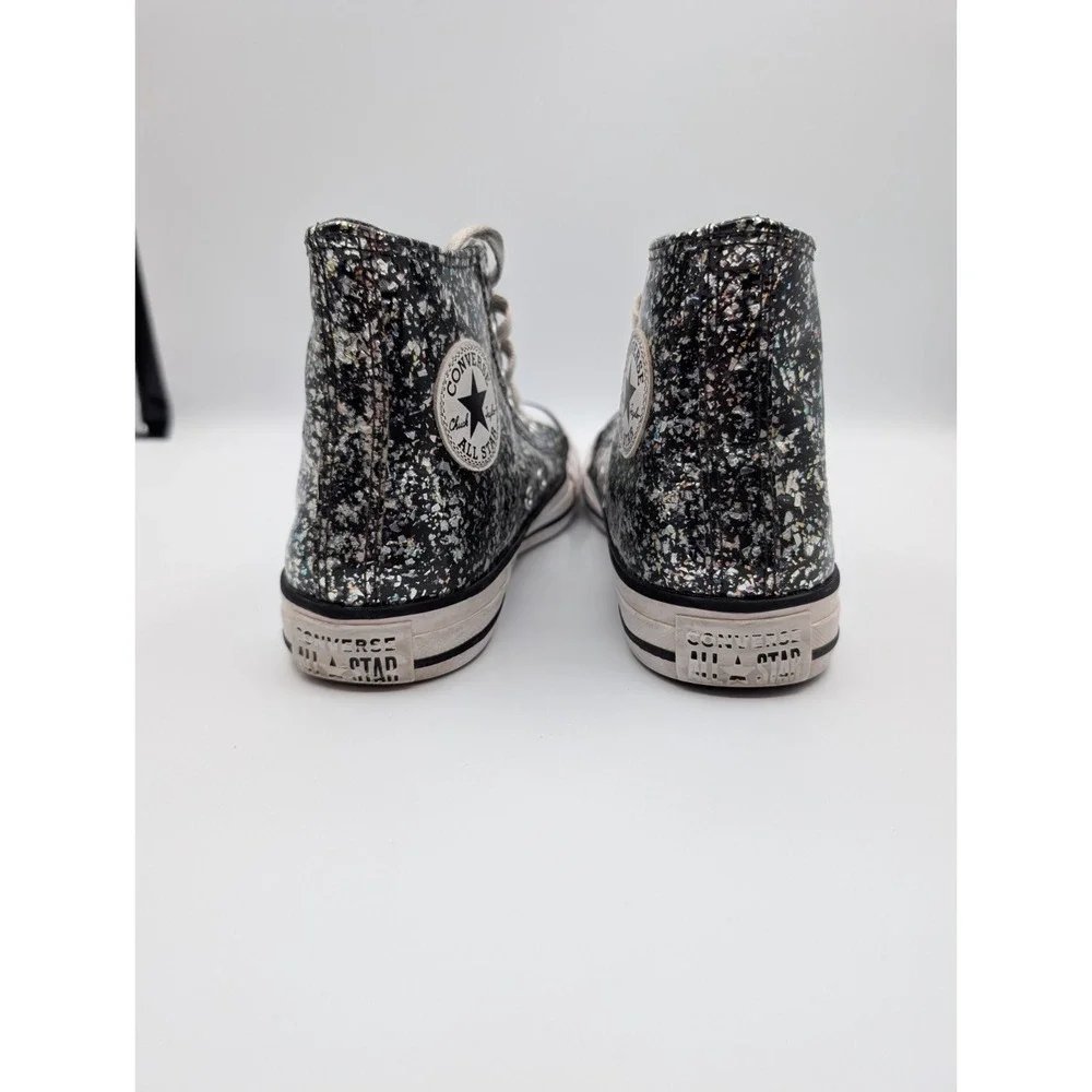 Converse Unisex Big Kid Chuck‎ Taylor All Star Glitter Sneaker Black 4 US